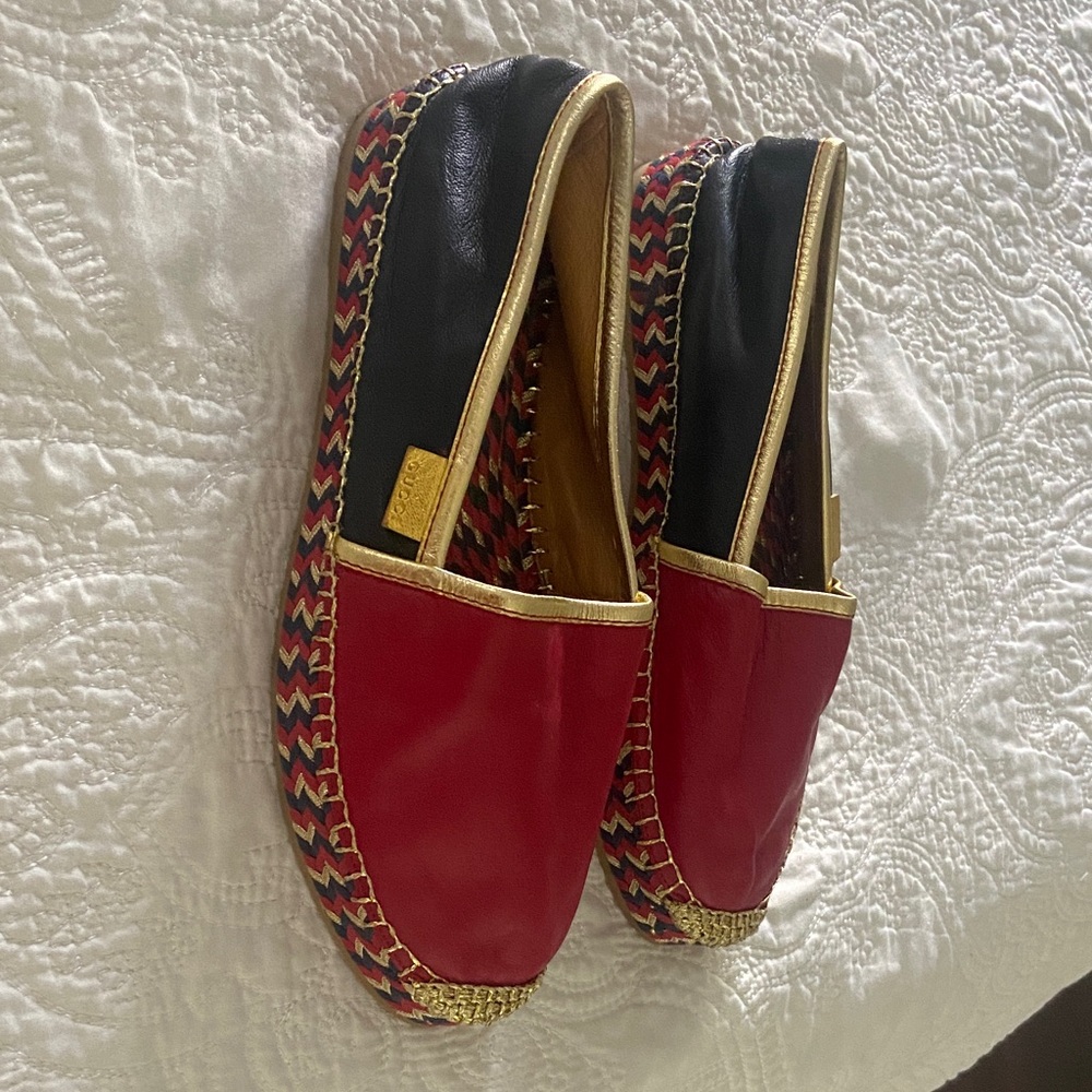 Gucci Stylish Red and Blue leather Women's Espadrilles